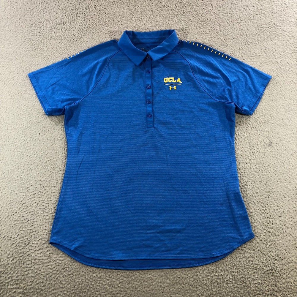 UCLA shirt womens L blue college logo under armour polo shirt